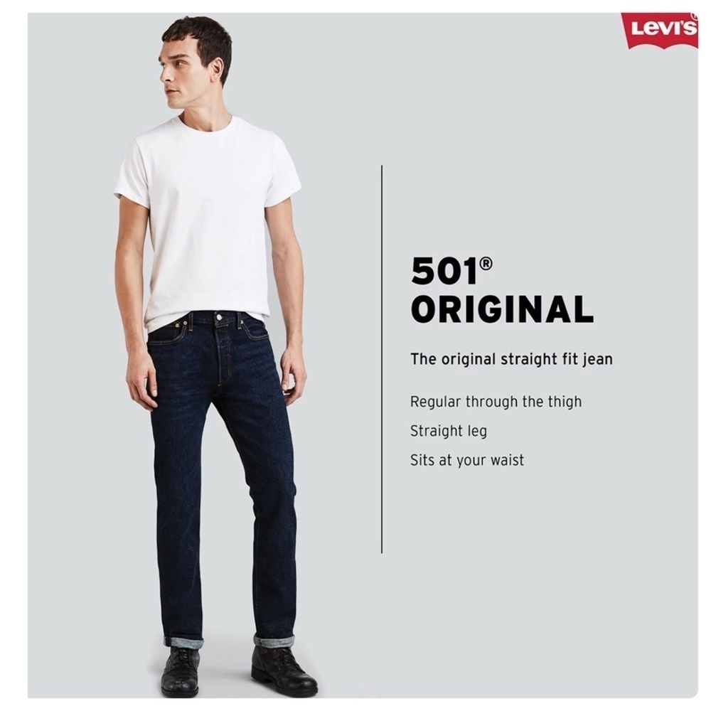 Levi’s Original Fit 501 Black Jeans 34